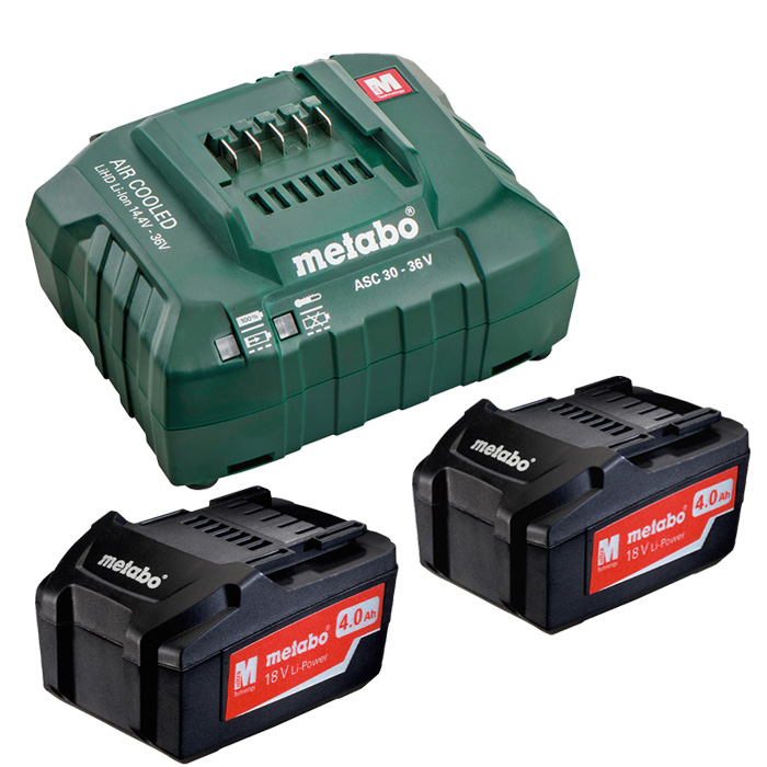 Metabo Li-ion 2x4.0 Ah + ASC 30-36V (685050000)