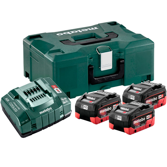 Metabo 3 x LiHD 5.5Аh + ASC145 + Metaloc II (685069000)