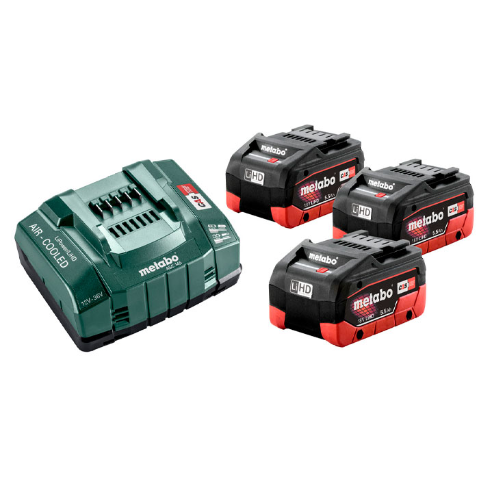 Metabo 3xLiHD5.5 Аh + ASC 145 (685074000)