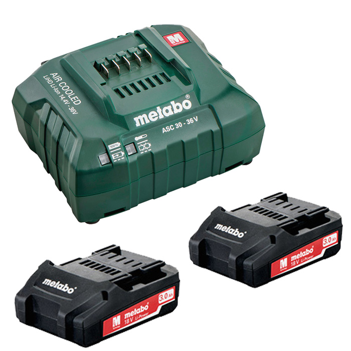 Metabo Li-ion 2x3.0 Ah + ASC 30-36V (685107000)