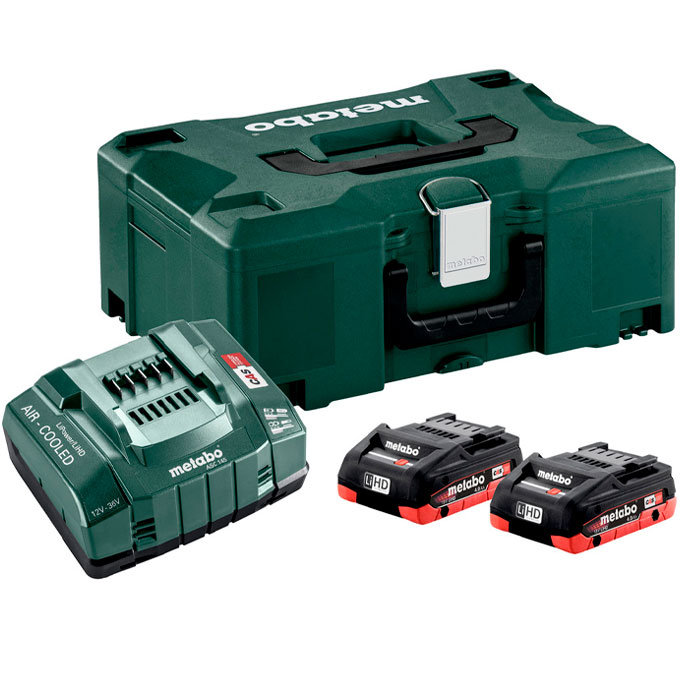 Metabo 2 x LiHD 4.0 Ah ASC 145 + MetaLock II (685130000)