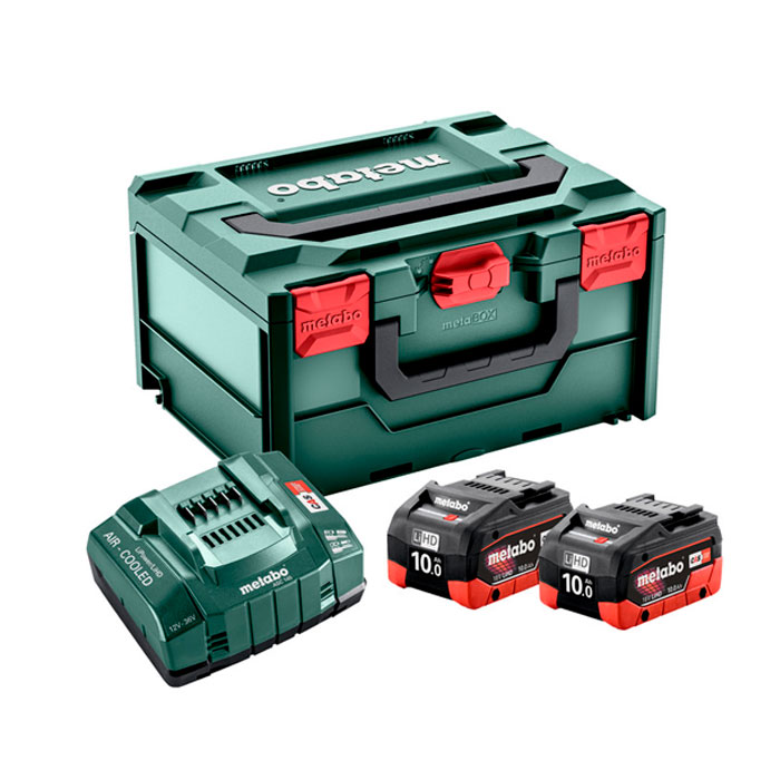 Metabo 2x LiHD 10Ah+ASC 145+metaBOX 215 (685142000)